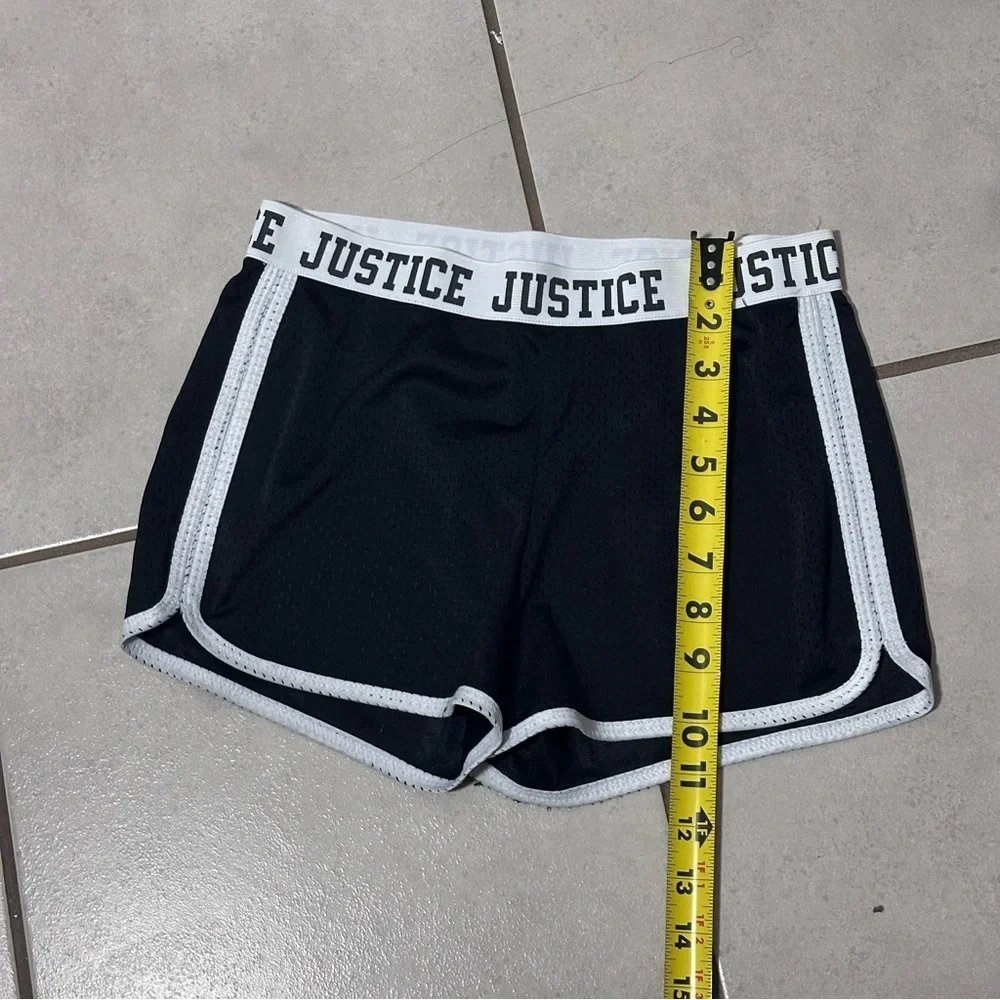 Justice Kids Girls Casual‎ Black Elastic Waist Shorts size 12.
